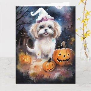 Carte Halloween Malti Tzu Avec Peur Citrouille