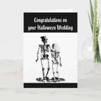 Halloween Mariage Skeleton Couple Félicitations