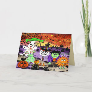 Carte Halloween mignon Trick ou Traitements Inspirivity