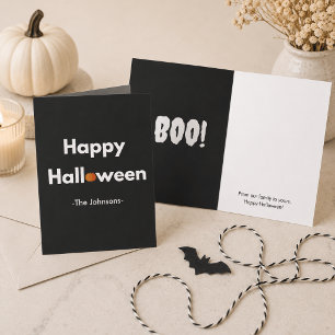 Carte Halloween minimaliste moderne – Personnalisé