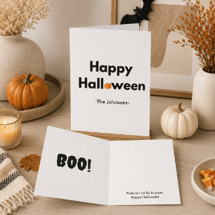 Carte Halloween minimaliste moderne – Personnalisé