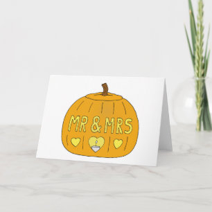 Carte Halloween Monsieur et Madame la Mariage ou Anniver