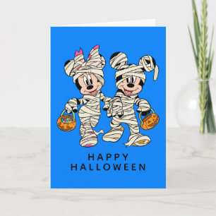 Carte Halloween Mummy Mickey & Minnie
