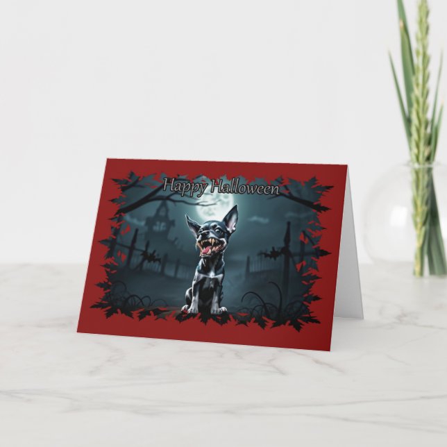 Carte Halloween Nasty Pup (Devant)