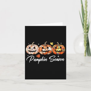 Carte Halloween Patchwork Citrouille Quilé automne esthé