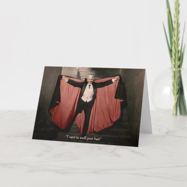 Carte Halloween personnalisable Biden Dracula (Devant)