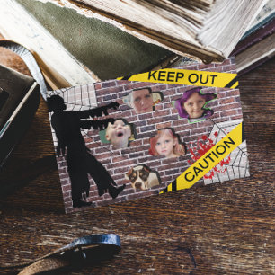 Carte Halloween personnalisée avec photos de famil