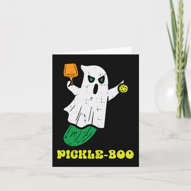 Carte Halloween Pickleball Pickleball Boo Ghost Costume  (Devant)