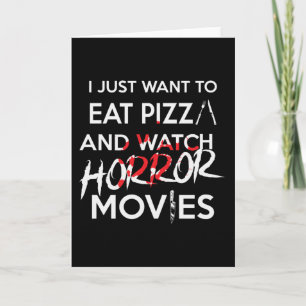 Carte Halloween Pizza Funny film d'horreur