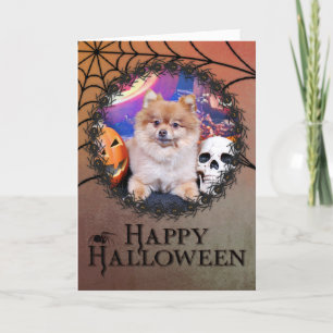 Carte Halloween - Pomeranian - Simba
