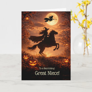 Carte Halloween pour arrière-petite-nièce ou Halloween d