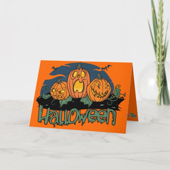 Carte Halloween pour enfants (Devant)
