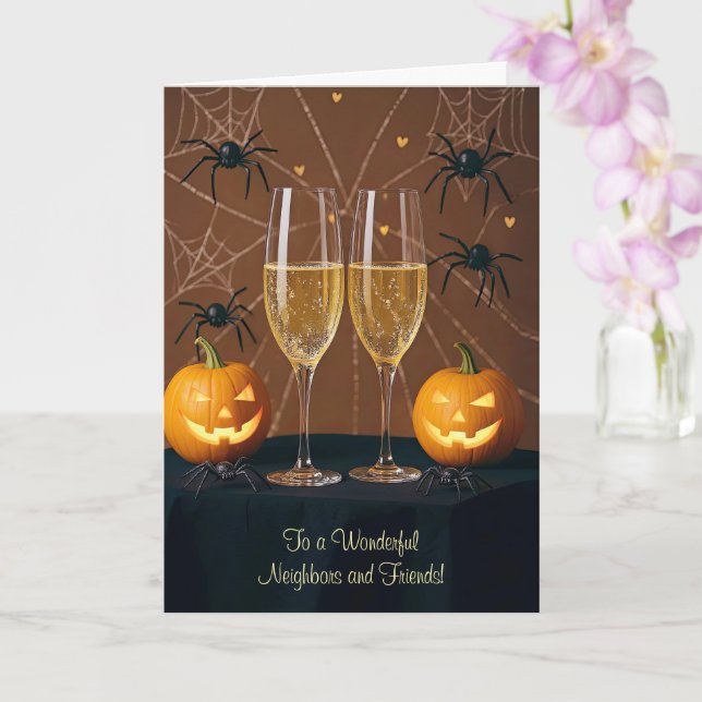Carte Halloween pour les voisins et les amis mignonnes e (Orchidée)