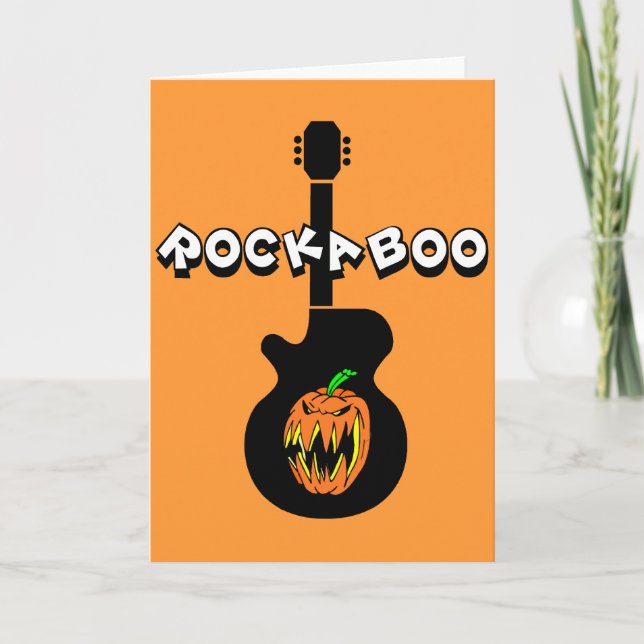 Carte Halloween rock drôle (Devant)