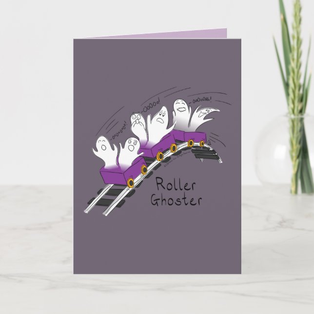 Carte Halloween Roller Ghoster (Devant)