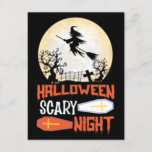 Carte Halloween Scary Night Sorcière Déplaisante H