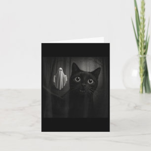 Carte Halloween Selfie Chat Noir Drôle Avec Soky Ghost C