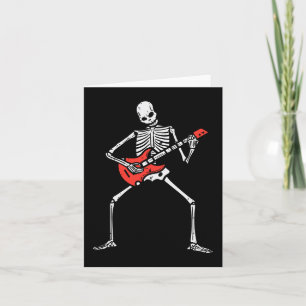 Carte Halloween Skeleton Rock Guitare Costume Rocker Hom