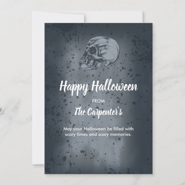 carte Halloween Skull & Bones (Devant)