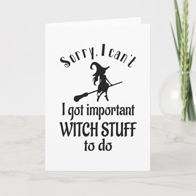 Carte Halloween sorcières femmes Drôle Dit Cadeau (Devant)