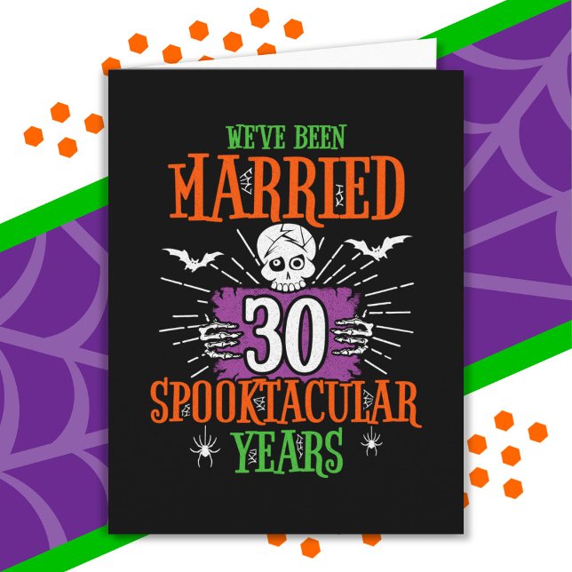 Carte Halloween Spooktacular 30ème anniversaire Mariage (Créateur téléchargé)