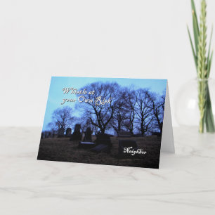 Carte Halloween - Spooky Graveyard, for Neighbor