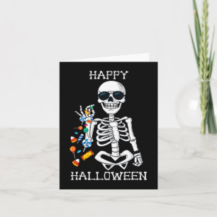 Carte Halloween Squelette Saler Candy Fun
