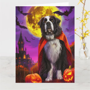 Carte Halloween Terre-Neuve Vampire Citrouilles effroi