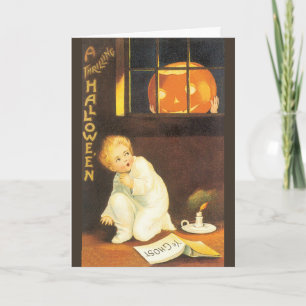 Carte Halloween Thrillant Vintage par Ellen Clapsaddle