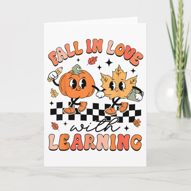 Carte Halloween tombe dans l'amour avec l'apprentissage  (Devant)