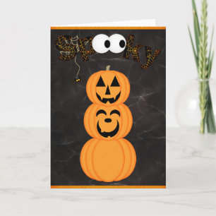 Carte Halloween tour Jack-o-lanterne éffrayante