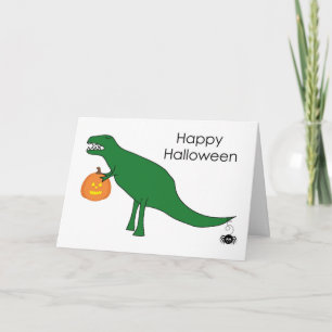 Carte Halloween Trex Dinosaur