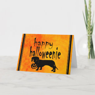 Carte Halloween Trick ou Treat Dachshund