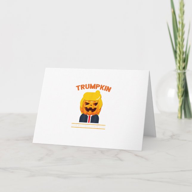 Carte Halloween Trumpkin drôle Citrouille Halloween (Devant)