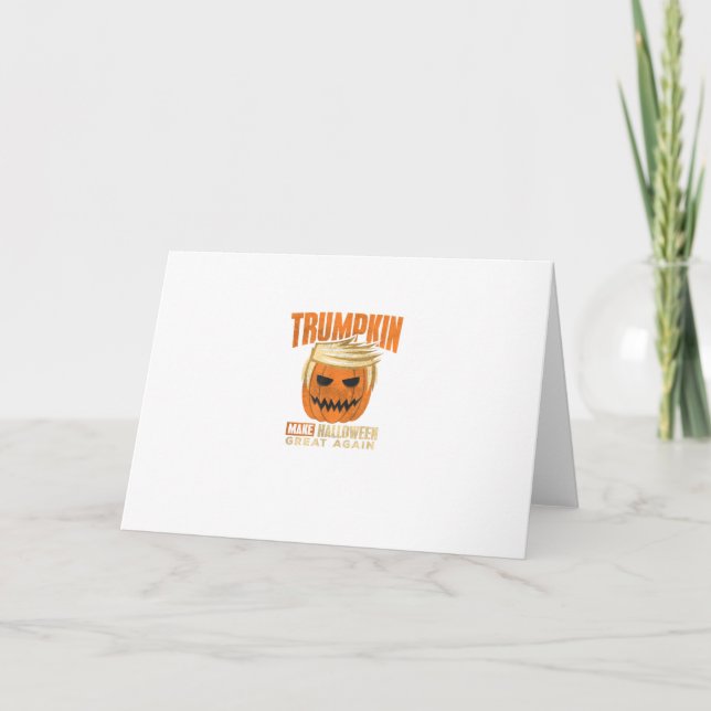 Carte Halloween Trumpkin drôle rendre l'Amérique grande (Devant)