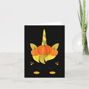Carte Halloween Unicorn Visage Thanksgiving Filles Citro
