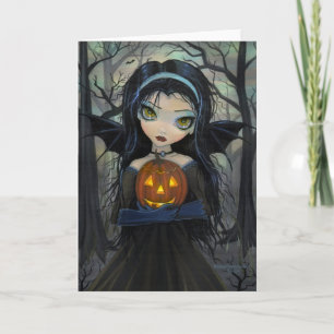 Carte Halloween Vampire aux Grands Yeux d'Octobre 