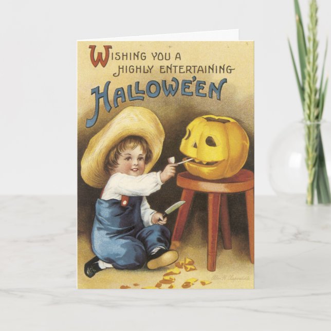 Carte Halloween vintage (Devant)