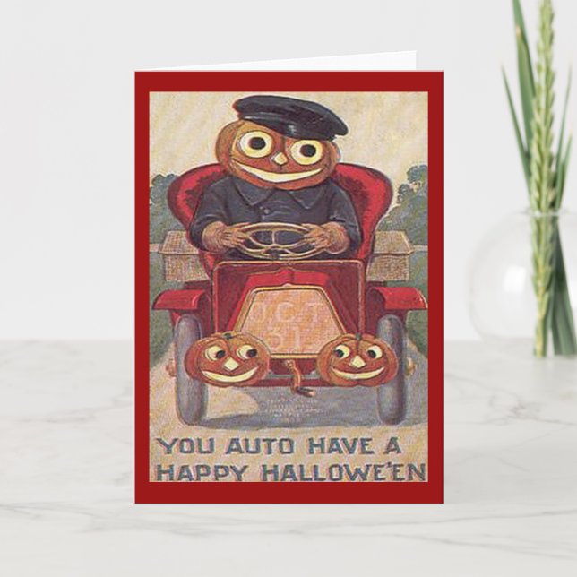Carte Halloween vintage (Devant)