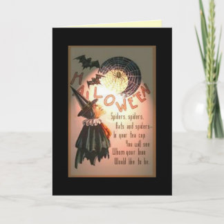 Carte Halloween vintage "charme d'amour "