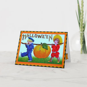 Carte Halloween Vintage pour les enfants et les gr
