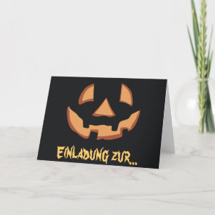 Carte Halloween - visage de citrouille
