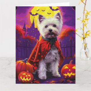 Carte Halloween West Highland White Terrier Effrayant