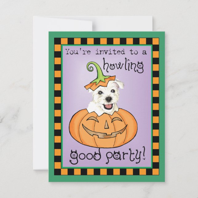 Carte Halloween Westie (Devant)