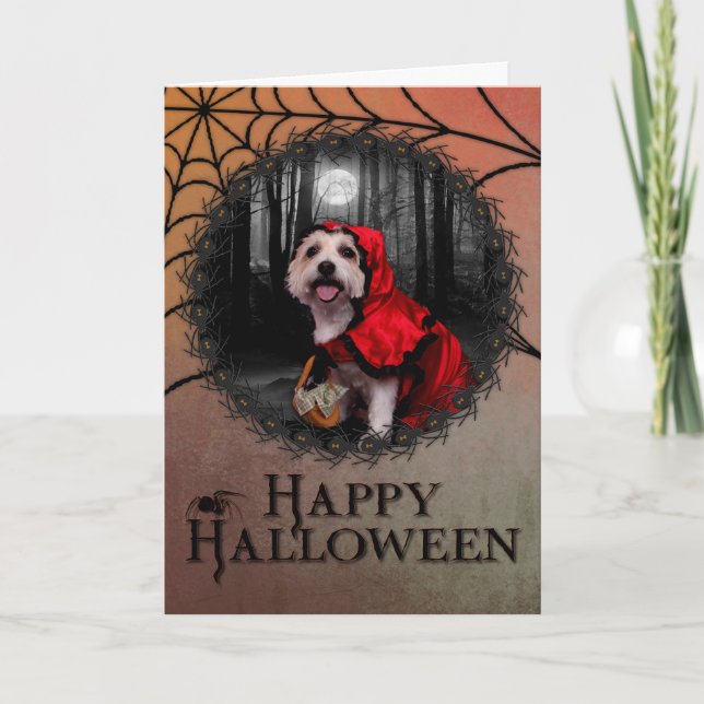 Carte Halloween - Westie - Madame (Devant)