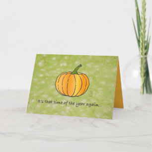 Carte Halloween Whimsical BIG Citrouille