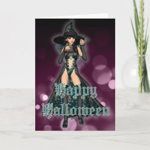 Carte Halloween Witch Happy Halloween Greeting Card 6