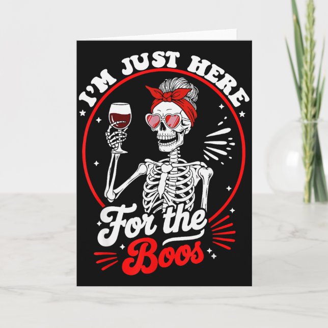 Carte Halloween Women Funny I'm Just Here For The Boos S (Devant)