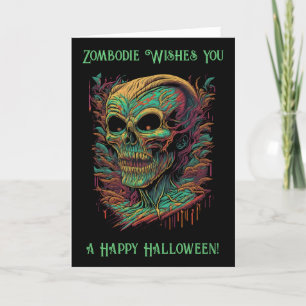 Carte Halloween zombie effrayant