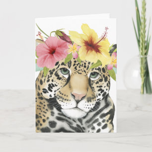 Carte Halo tropical Cheetah doux